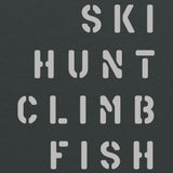 Ski Hunt Climb Fish - Dark Heather
