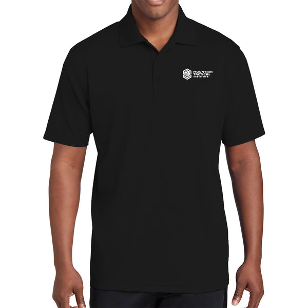 MTI RacerMesh Embroidered Polo Shirt - Black